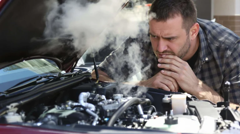 ma voiture fume blanc et sent mauvais