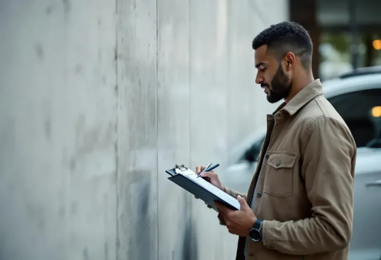 remplir constat voiture contre mur