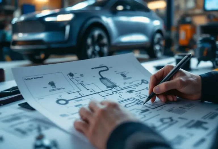 schéma ligne d'échappement