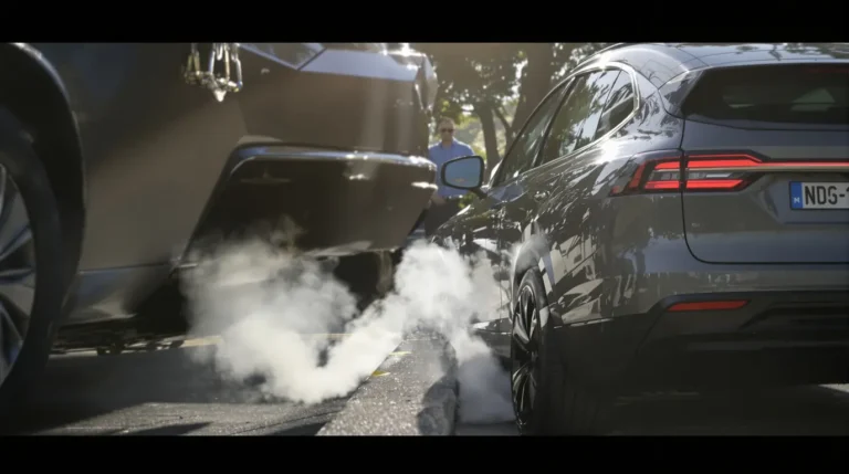 fumer blanche voiture