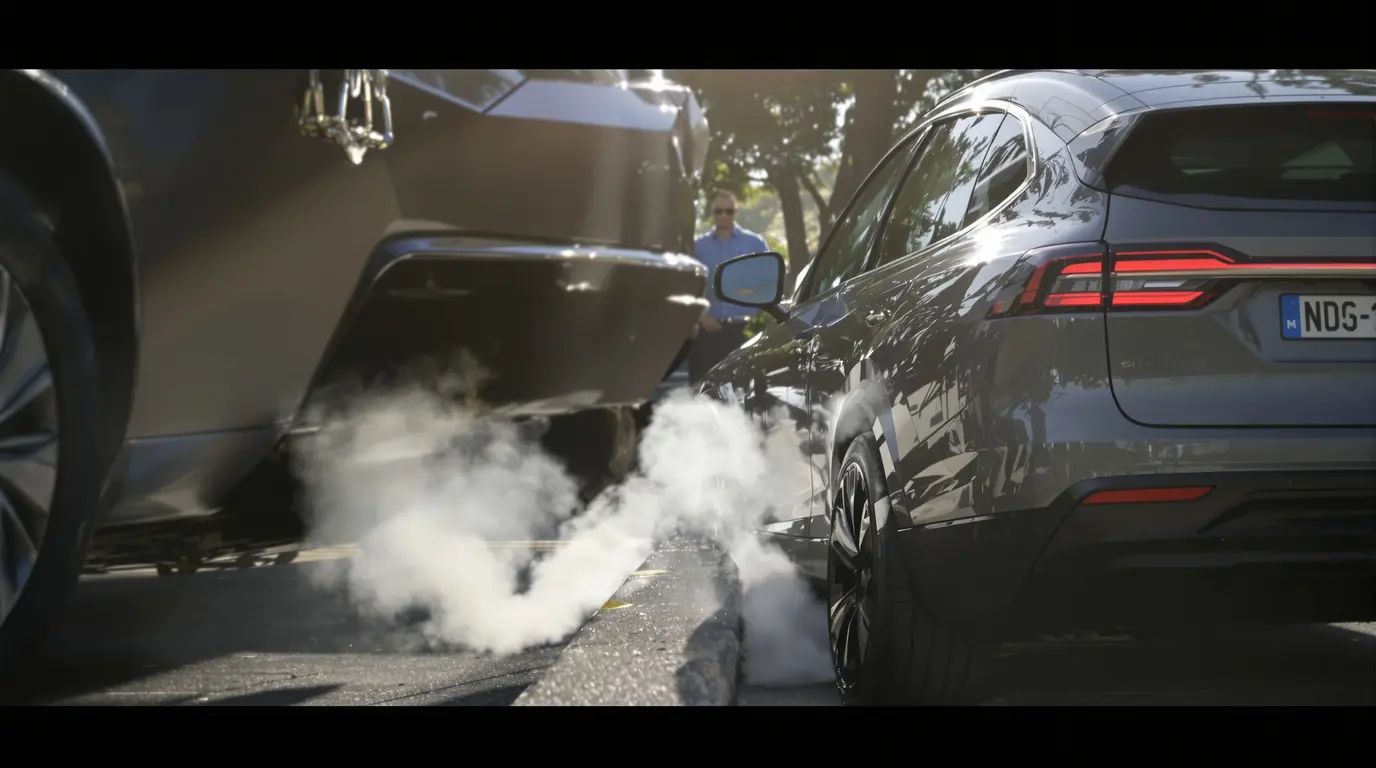 fumer blanche voiture